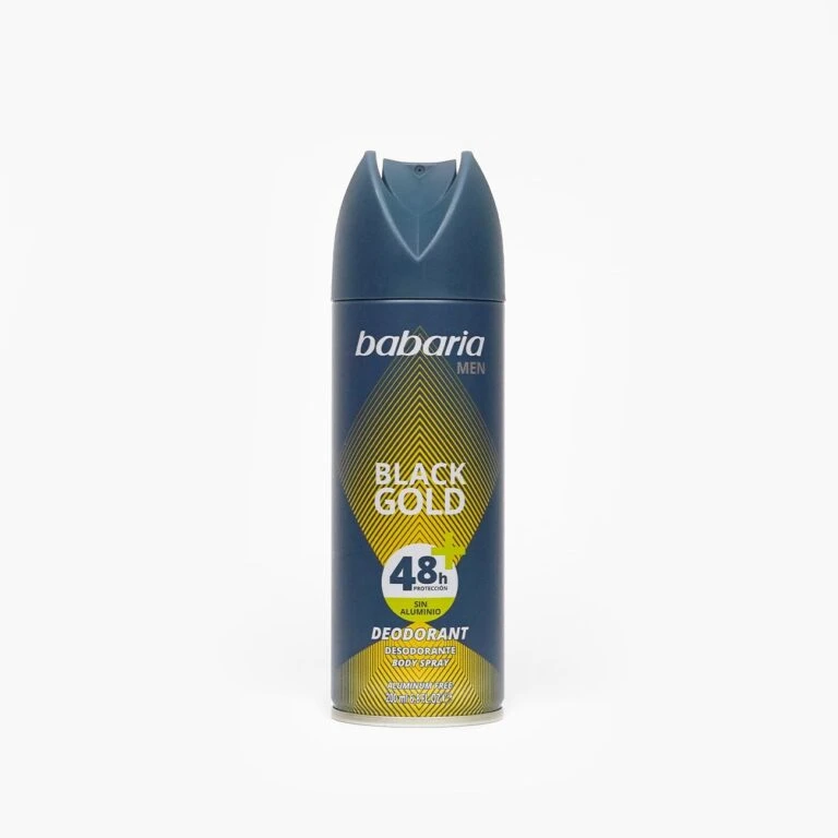 Babaria Body Spray Deodorant Black Gold -   Men - Babaria