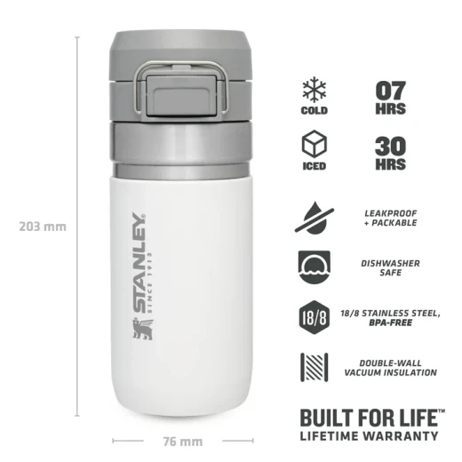 Stanley The Quick-Flip Water Bottle .47L / 16oz Polar - Stanley - Image 4