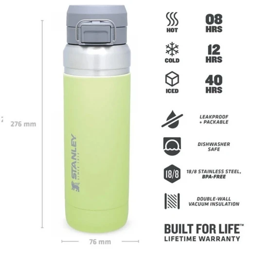Stanley The Quick-Flip Water Bottle .7L / 24oz Citron color - Stanley - Image 5