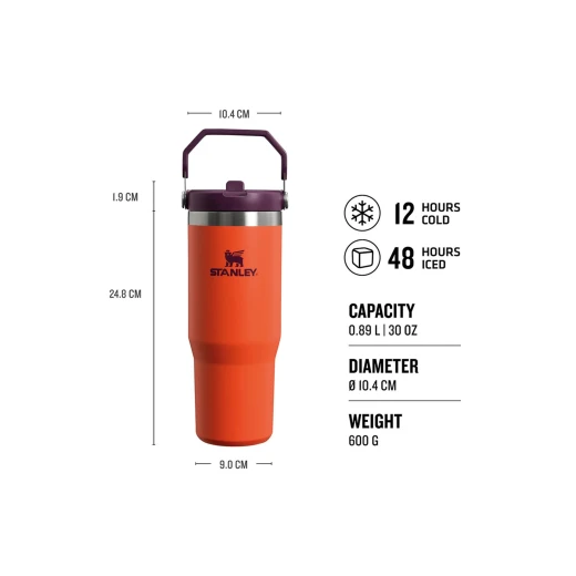 Stanley The IceFlow Flip Straw Tumbler 890 ml Tigerlily Plum - Stanley - Image 2