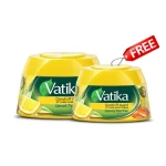 Vatika Naturals Dandruff Guard Styling Hair Cream With Lemon, Tea Tree & Almond 140ml+70ml FREE - Vatika