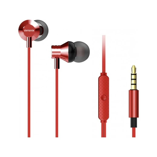 Aiwa Wired Earphones Red Aiwa Wired Earphones Red