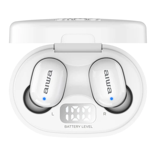 Aiwa Ebtw-150Bk True Wireless Earbuds white Aiwa Ebtw-150Bk True Wireless Earbuds white