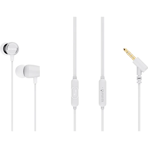 Aiwa In-Ear Wired Headphones White Aiwa In-Ear Wired Headphones White