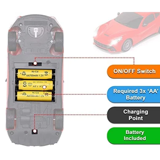 Rechargeable Racing Car for Kids with Remote Control, Assorted - tictacx - Image 5