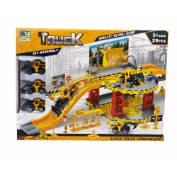 Kids 29pcs Diy Assembly Super Truck Parking Lot Kids Construction Toy Play Set