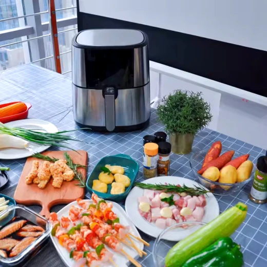 Shark Programmable Digital Air Fryer – 6L/8L, 1800W, Stainless Steel, Oil-Free Healthy Cooking, Multiple Cooking Programs, Adjustable Temperature, Non-Stick Basket, Easy to Clean, Perfect for Families and Quick Meals - Shark - Image 2