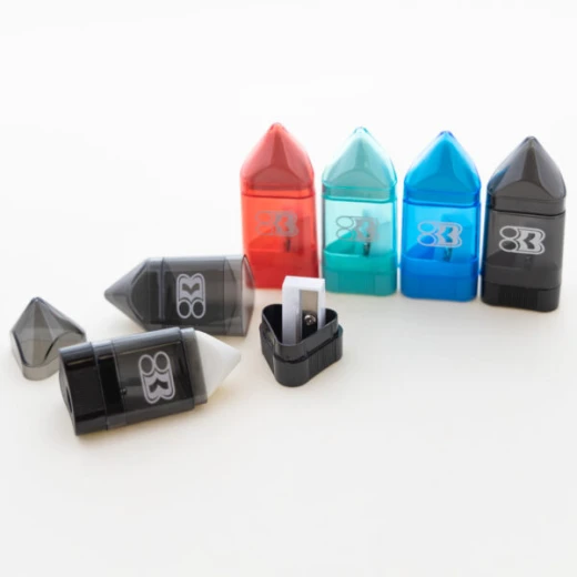 Bazic Single Blade Sharpener w/ Receptacle + Eraser (2/Pack) - Bazic - Image 5