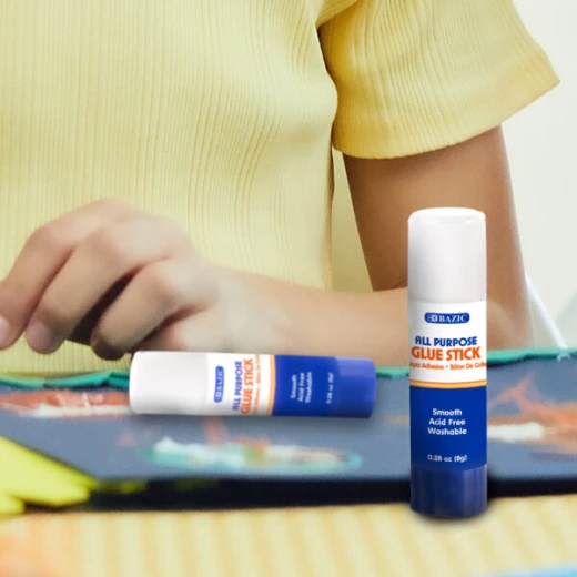 Bazic  Premium Glue Stick 8g/0.28 Oz.,White Glue Sticks, Multi-Purpose Acid Free, for Photos Paper Art Craft at School Home Office (4/Pack), 1-Pack - Bazic - Image 4