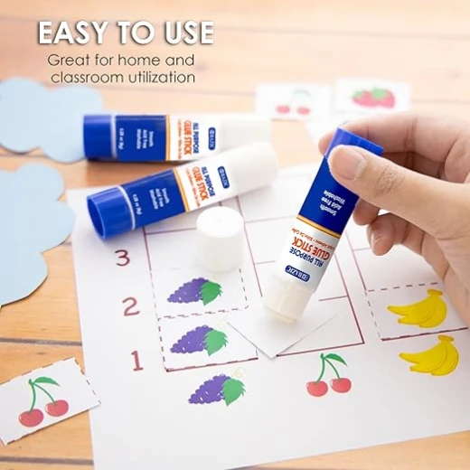 Bazic  Premium Glue Stick 8g/0.28 Oz.,White Glue Sticks, Multi-Purpose Acid Free, for Photos Paper Art Craft at School Home Office (4/Pack), 1-Pack - Bazic - Image 7