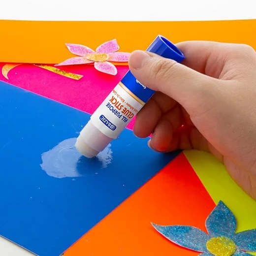 Bazic  Premium Glue Stick 8g/0.28 Oz.,White Glue Sticks, Multi-Purpose Acid Free, for Photos Paper Art Craft at School Home Office (4/Pack), 1-Pack - Bazic - Image 6