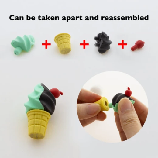 Bazic Snack Shop 3D Eraser Sets one piece - Bazic - Image 4