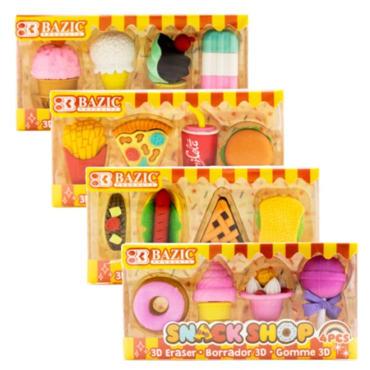 Bazic Snack Shop 3D Eraser Sets one piece Bazic Snack Shop 3D Eraser Sets one piece