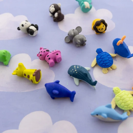 Bazic Wildlife Adventures 3D Eraser Sets one piece - Bazic - Image 2