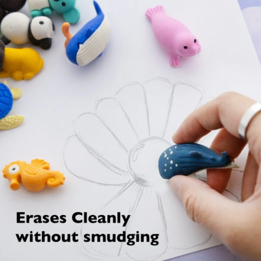 Bazic Wildlife Adventures 3D Eraser Sets one piece - Bazic - Image 3