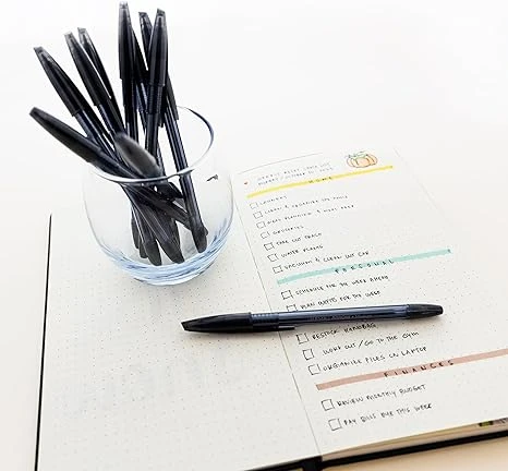 Bazic Arrow Ballpoint Pens, 1.0 mm Medium Point Black Color Stick Pen, Smooth Writing for Office School Teacher, 10 Count, 1-Pack - Bazic - Image 5