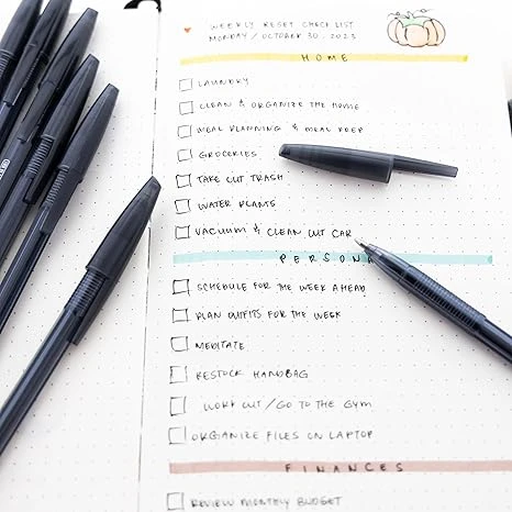 Bazic Arrow Ballpoint Pens, 1.0 mm Medium Point Black Color Stick Pen, Smooth Writing for Office School Teacher, 10 Count, 1-Pack - Bazic - Image 2