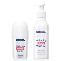 مجموعة العناية بالجسم للتبييض من نوفاكلير للعناية بمنطقة الابط وغسول الجسم 250 مل لتفتيح البشرة