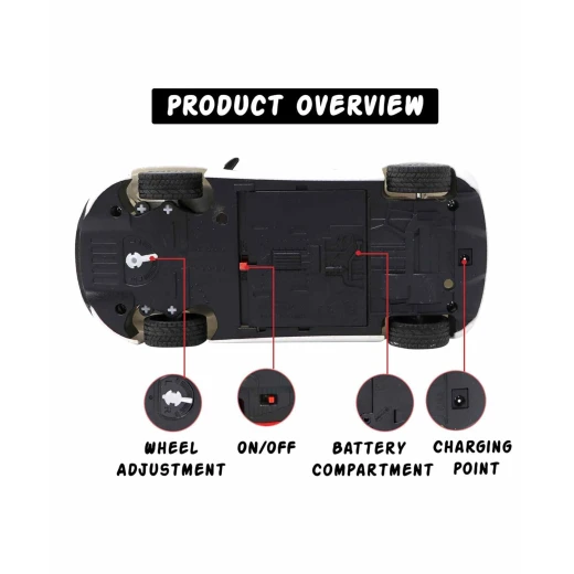 Remote Control car with Battery, Plastic Realistic & Classy Modern Design High Speed Rechargeable Remote Control Racing Car, RC Vehicle Toy for Kids - R/C Cars - Image 4
