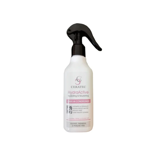 Ceratec HydraActive Leave-In Conditioner 250ml, Hydrating & Detangling, with Panthenol, Shea Butter & Jojoba Oil, Softens, Protects Hair Fibre, Reduces Frizz, Adds Shine, No-Rinse Hair Treatment - Ceratec - Image 3