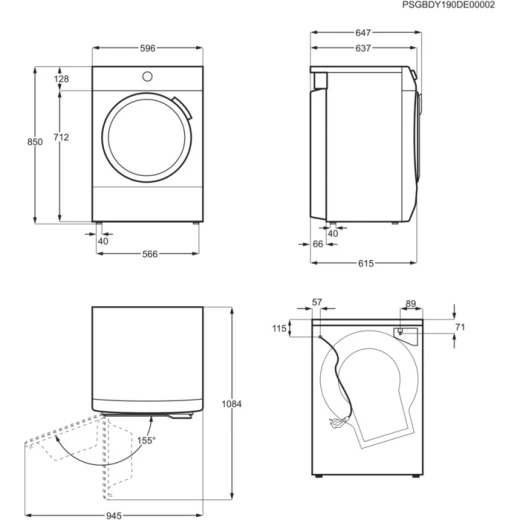 Electrolux dryer, 8 kg, Energy Rate B, 12 Programs - Electrolux - Image 4