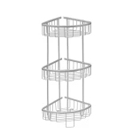 ARMN Space Aluminum 3-Shelf Corner Caddy - Silver - Armn