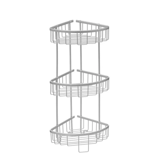ARMN Space Aluminum 3-Shelf Corner Caddy - Silver ARMN Space Aluminum 3-Shelf Corner Caddy - Silver