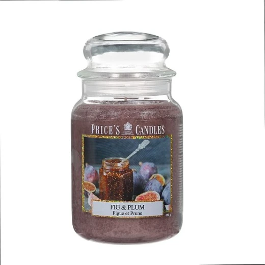 شمعة معطرة كبيرة بمرطبان وغطاء من Price's - التين والخوخ - برايسز - Image 2