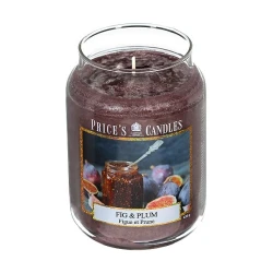 شمعة معطرة كبيرة بمرطبان وغطاء من Price's - التين والخوخ