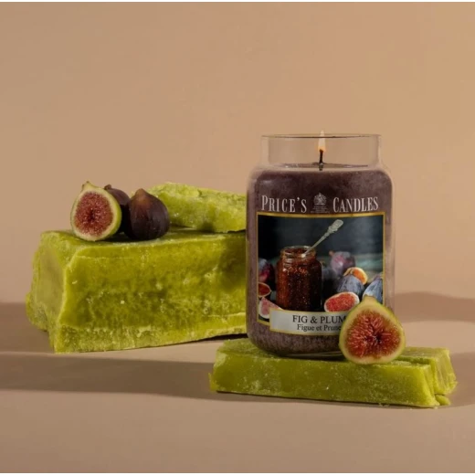 شمعة معطرة كبيرة بمرطبان وغطاء من Price's - التين والخوخ - برايسز - Image 3
