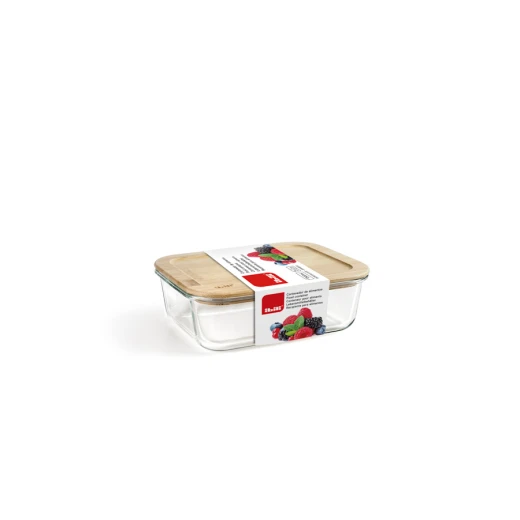 Ibili 1000ml Food Container with Bamboo Lid Ibili 1000ml Food Container with Bamboo Lid