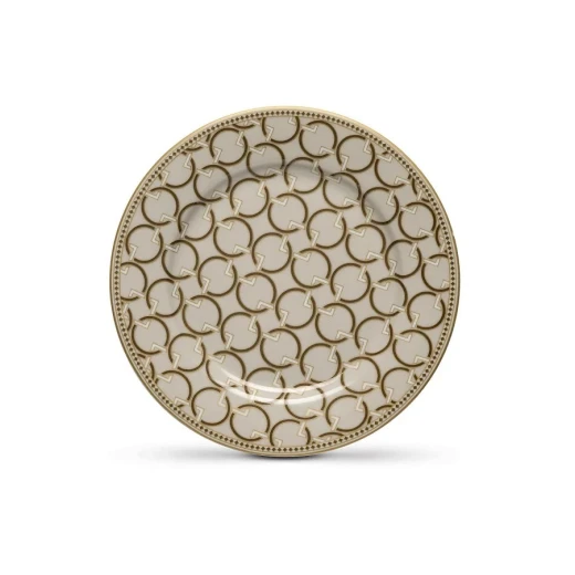 Easy Life Deco 19.5cm Side Plate - Gold & White