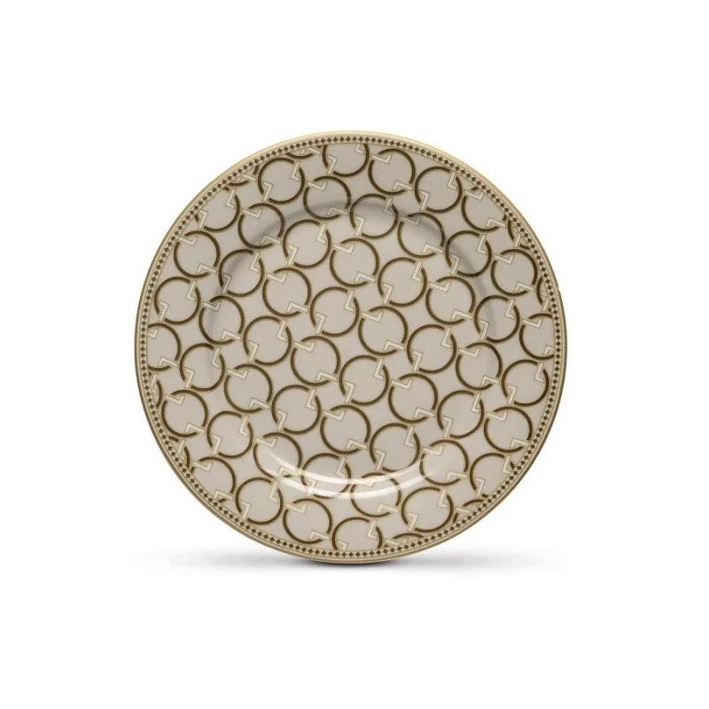 Easy Life Deco 19.5cm Side Plate - Gold & White - Easy Life