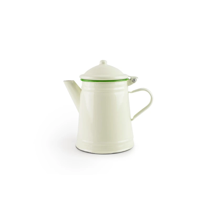 Ibili Vintage Musgo 1L Coffee Pot - White & Green - Ibili