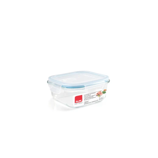 حافظة طعام زجاج 800 مل من Ibili Air-Vent - أزرق حافظة طعام زجاج 800 مل من Ibili Air-Vent - أزرق