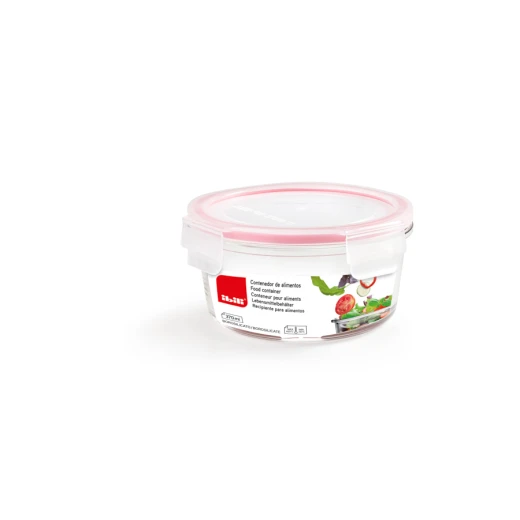 Ibili Lunch-Away 370ml Round Glass Food Container - Red Ibili Lunch-Away 370ml Round Glass Food Container - Red