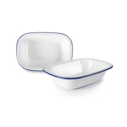 طبق عميق 20 سم من Ibili Blanca - أبيض وأزرق