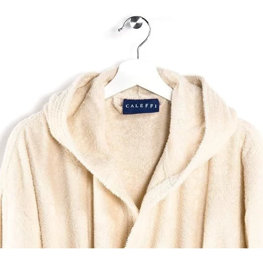 Caleffi Minorca M Bathrobe - Cream - caleffi - Image 2
