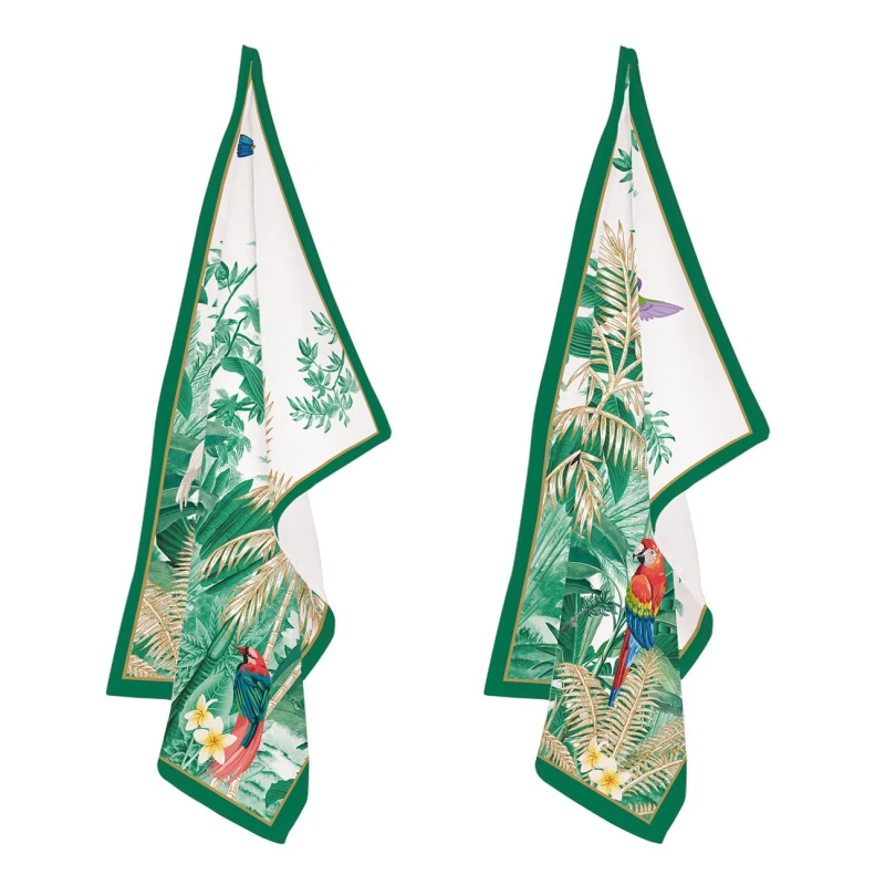 Easy Life Exotic Heaven 2-Piece Kitchen Towel Set - Multicolored - Easy Life
