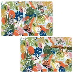 Easy Life Tropical Vibes 45x30cm Double-Sided Placemat - Multicolored