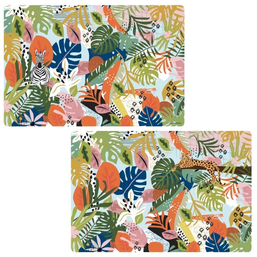 Easy Life Tropical Vibes 45x30cm Double-Sided Placemat - Multicolored Easy Life Tropical Vibes 45x30cm Double-Sided Placemat - Multicolored