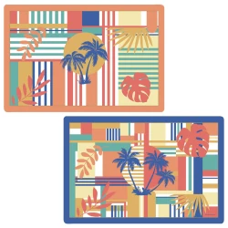 Easy Life Bahia 45x30cm Double-Sided Placemat - Multicolored