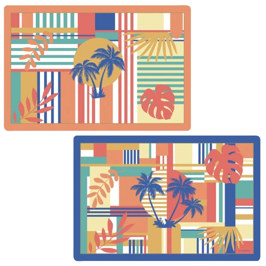 Easy Life Bahia 45x30cm Double-Sided Placemat - Multicolored Easy Life Bahia 45x30cm Double-Sided Placemat - Multicolored