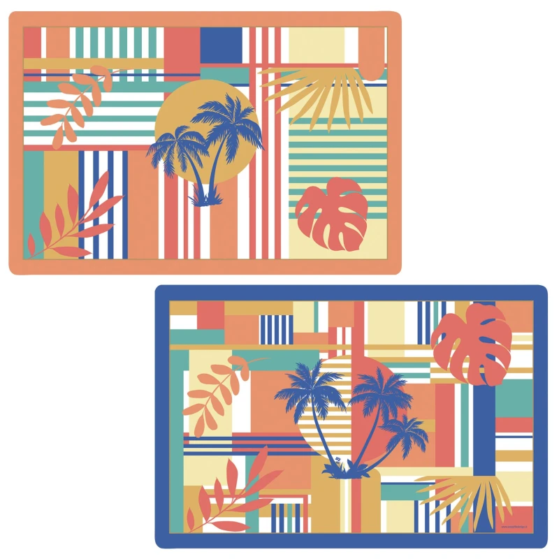 Easy Life Bahia 45x30cm Double-Sided Placemat - Multicolored - Easy Life