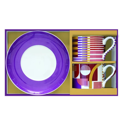 طقم فناجين شاي 4 قطع 240 مل بعلبة من Easy Life Geometric Art - ألوان متعددة طقم فناجين شاي 4 قطع 240 مل بعلبة من Easy Life Geometric Art - ألوان متعددة