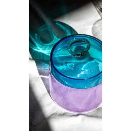 Easy Life 1.9L Glass Jar with Lid - Green & Pink - Easy Life - Image 2