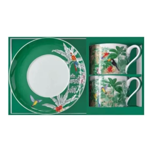 Easy Life Exotic Heaven 240ml 4-Piece Teacups Set in Box - Multicolored