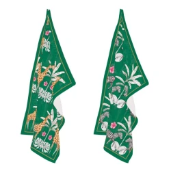 Easy Life Exotic Heaven 2-Piece Cotton Kitchen Towel Set - Multicolored