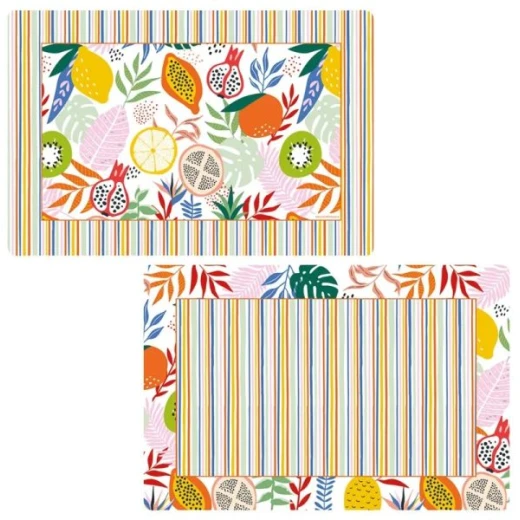 مفرش صحون وجهين 45*30 سم من Easy Life Tutti Frutti - ألوان متعددة مفرش صحون وجهين 45*30 سم من Easy Life Tutti Frutti - ألوان متعددة
