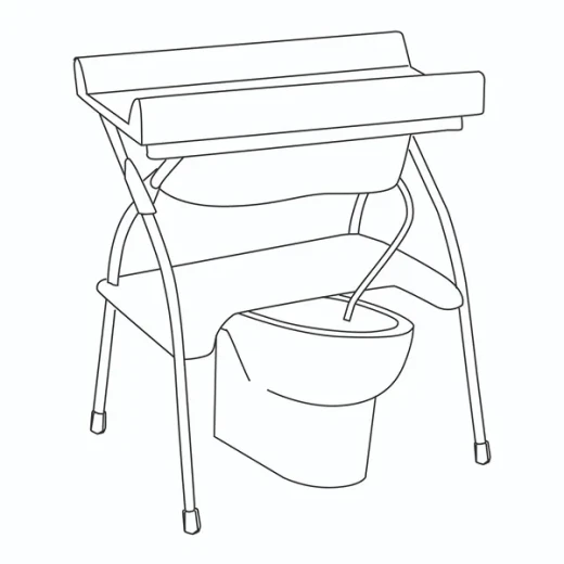 Babyland Baby Bathtub with Changing Table - Grey - Babyland - Image 5